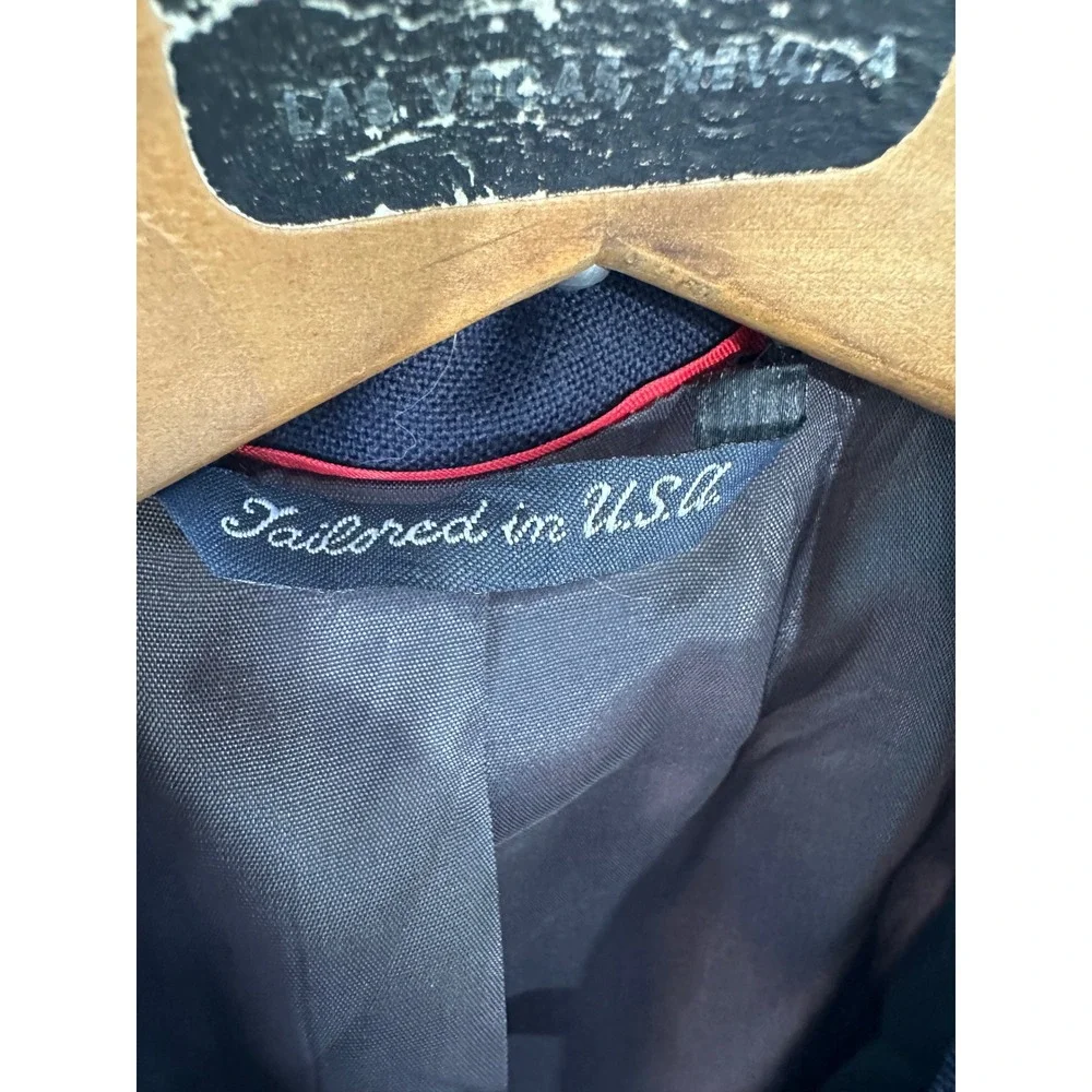 VTG Arnold Palmer Blazer Gold Crest Button Sport Coat Mens 37Reg Blue Excellent
